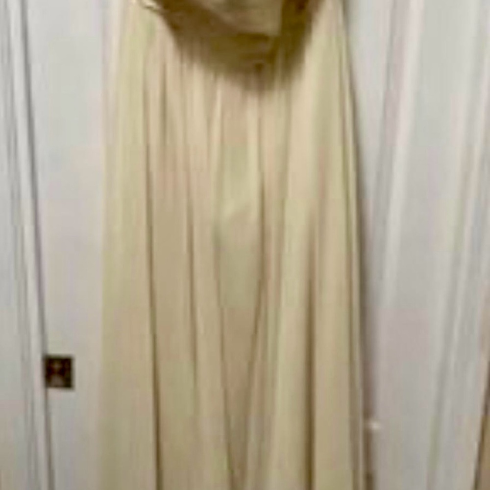 Elegant Creamy yellow Evening Gown